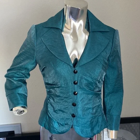 SOLD- Adrianna Papell Gathered Evening Jacket - Picture 2 of 9